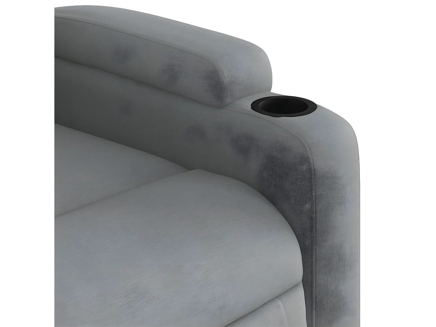 Fauteuil de massage inclinable Gris clair Tissu
