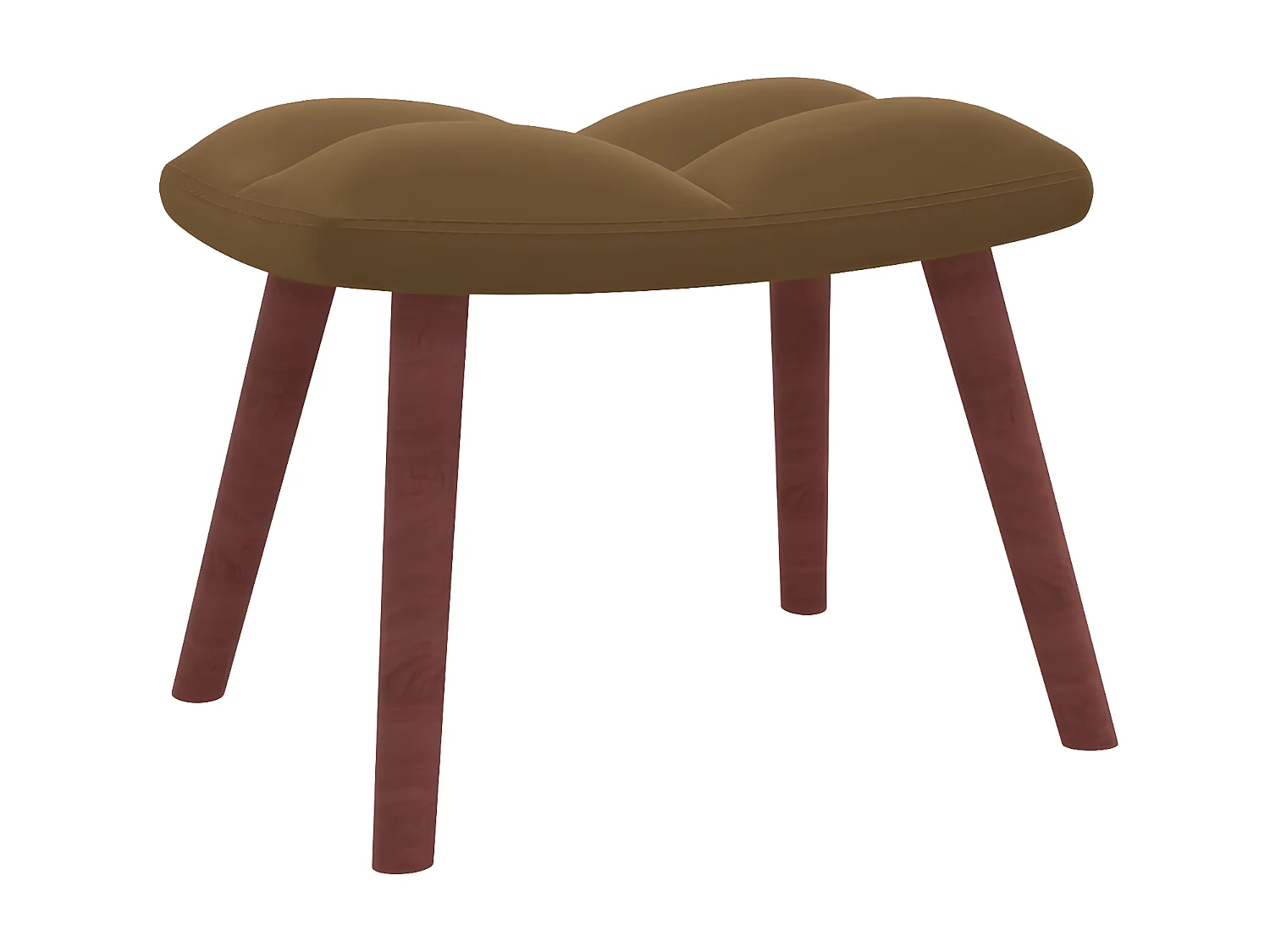 Chaise de relaxation avec repose-pied Marron Velours