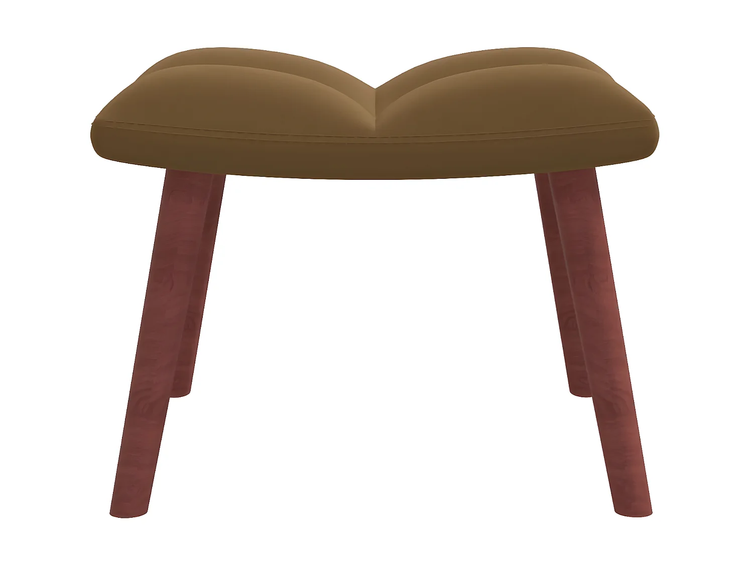 Chaise de relaxation avec repose-pied Marron Velours