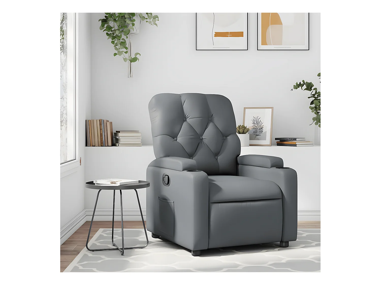 Fauteuil inclinable Gris Similicuir