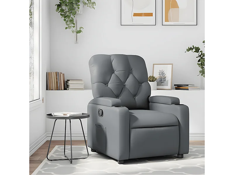 Fauteuil inclinable Gris Similicuir