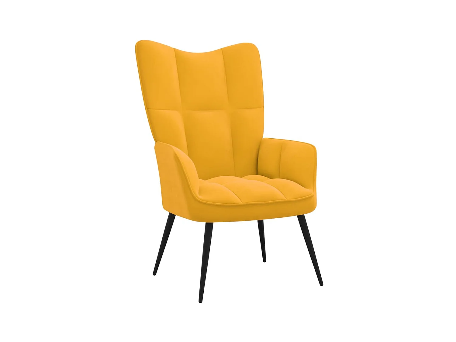 Chaise de relaxation Jaune moutarde Velours