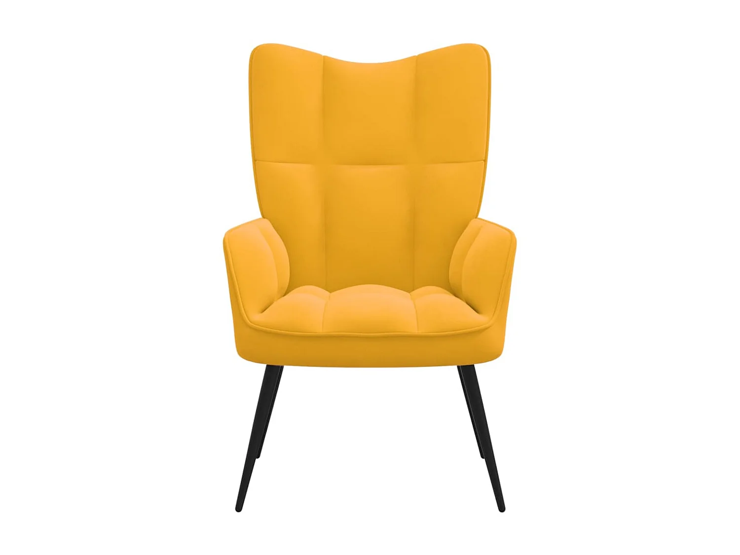 Chaise de relaxation Jaune moutarde Velours