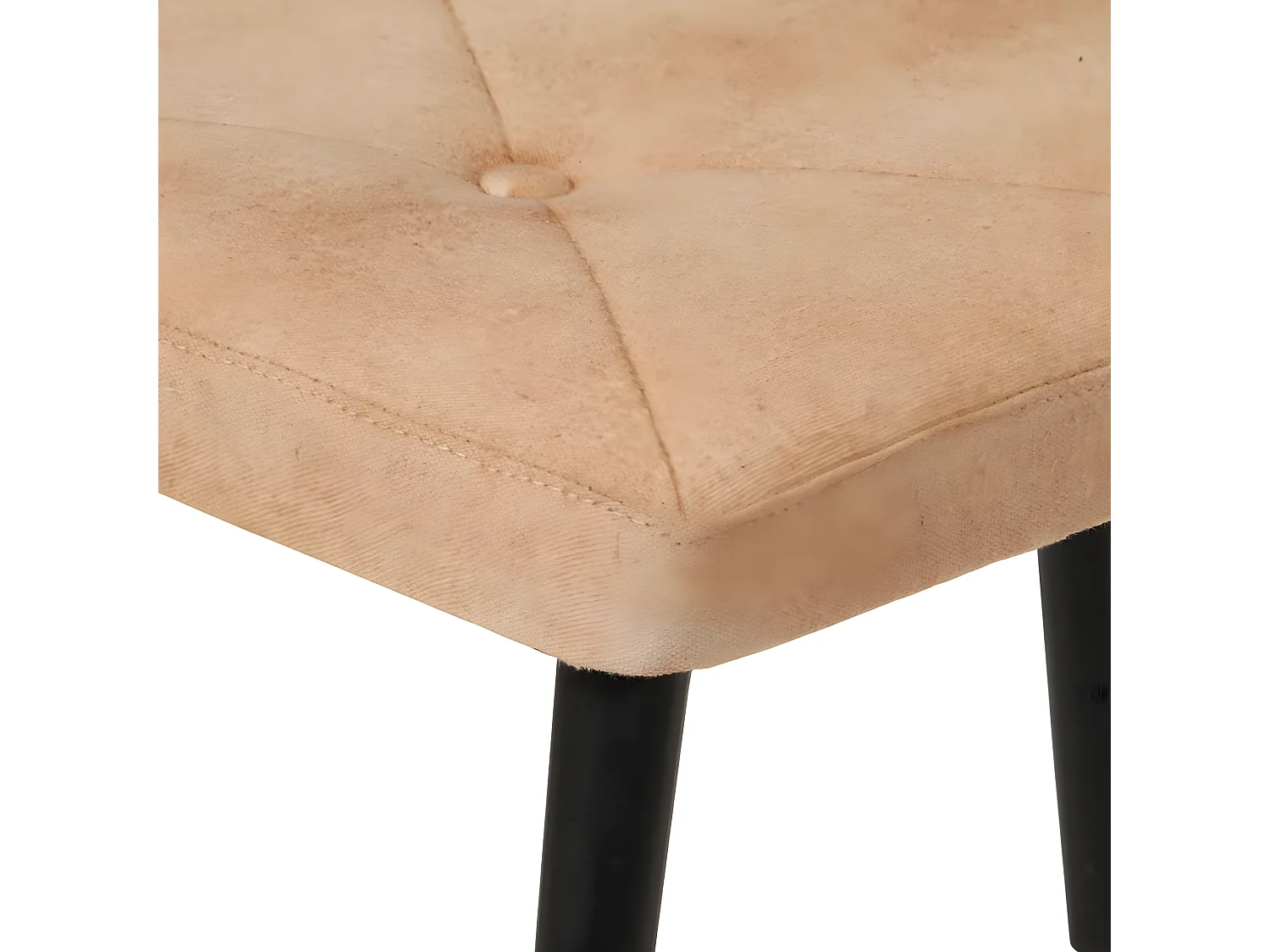 Wingback stoel met voetensteun Crème canvas