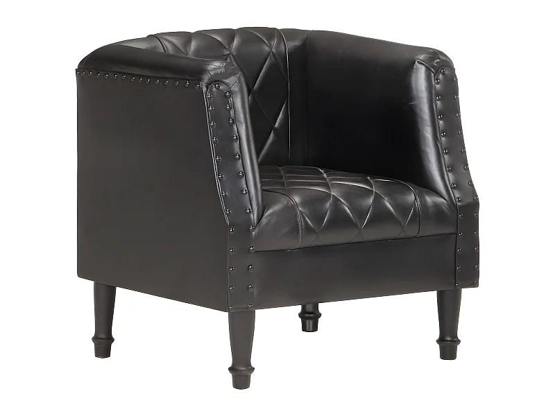 Sillón negro Piel auténtica de cabra