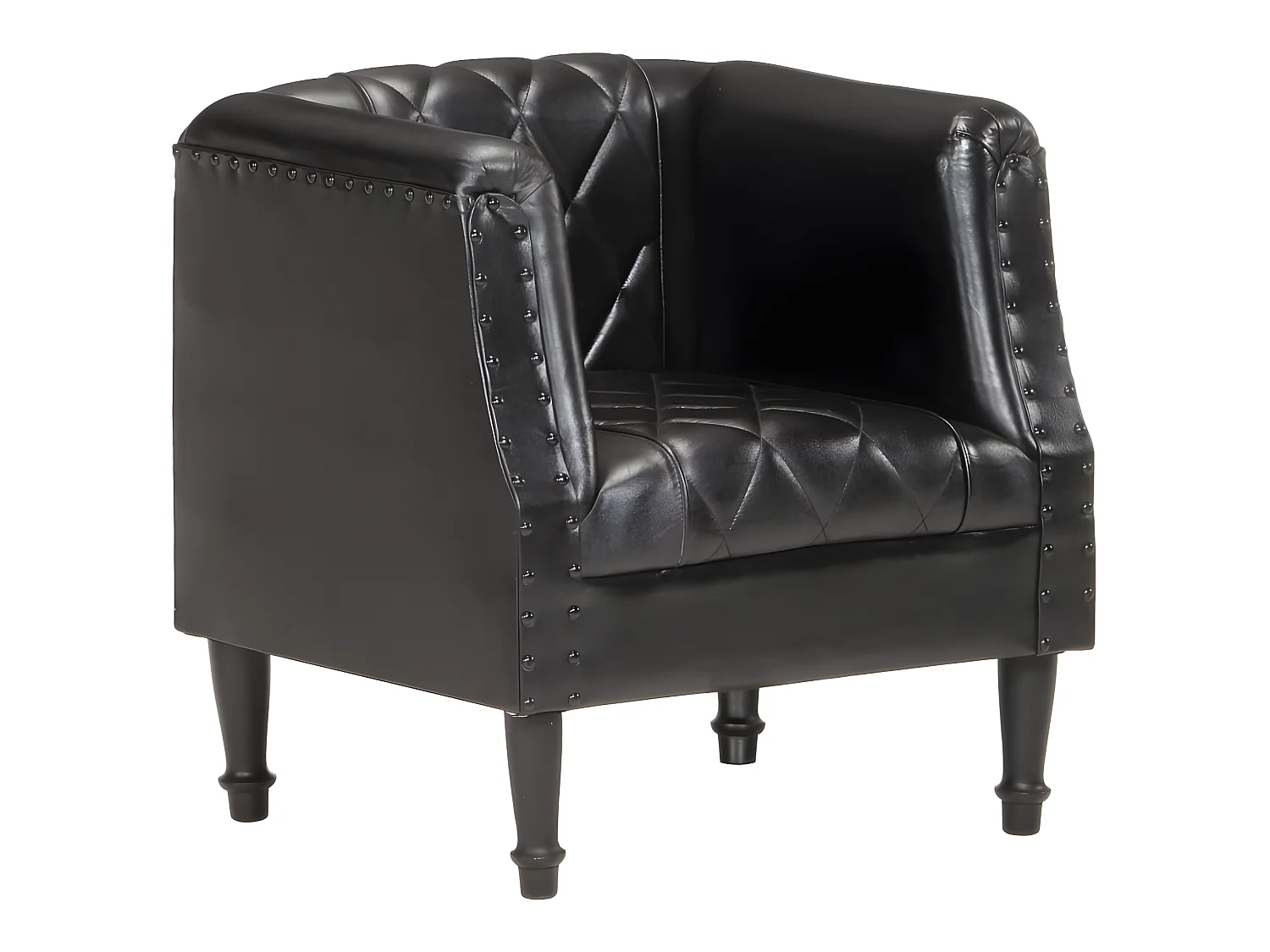 Sillón negro Piel auténtica de cabra