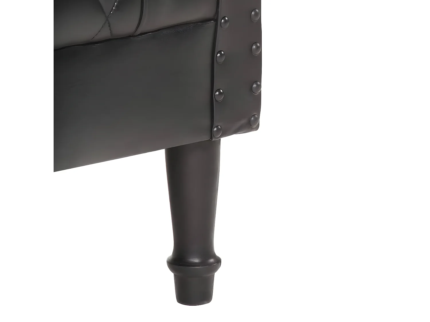 Fauteuil Noir Cuir véritable de chèvre