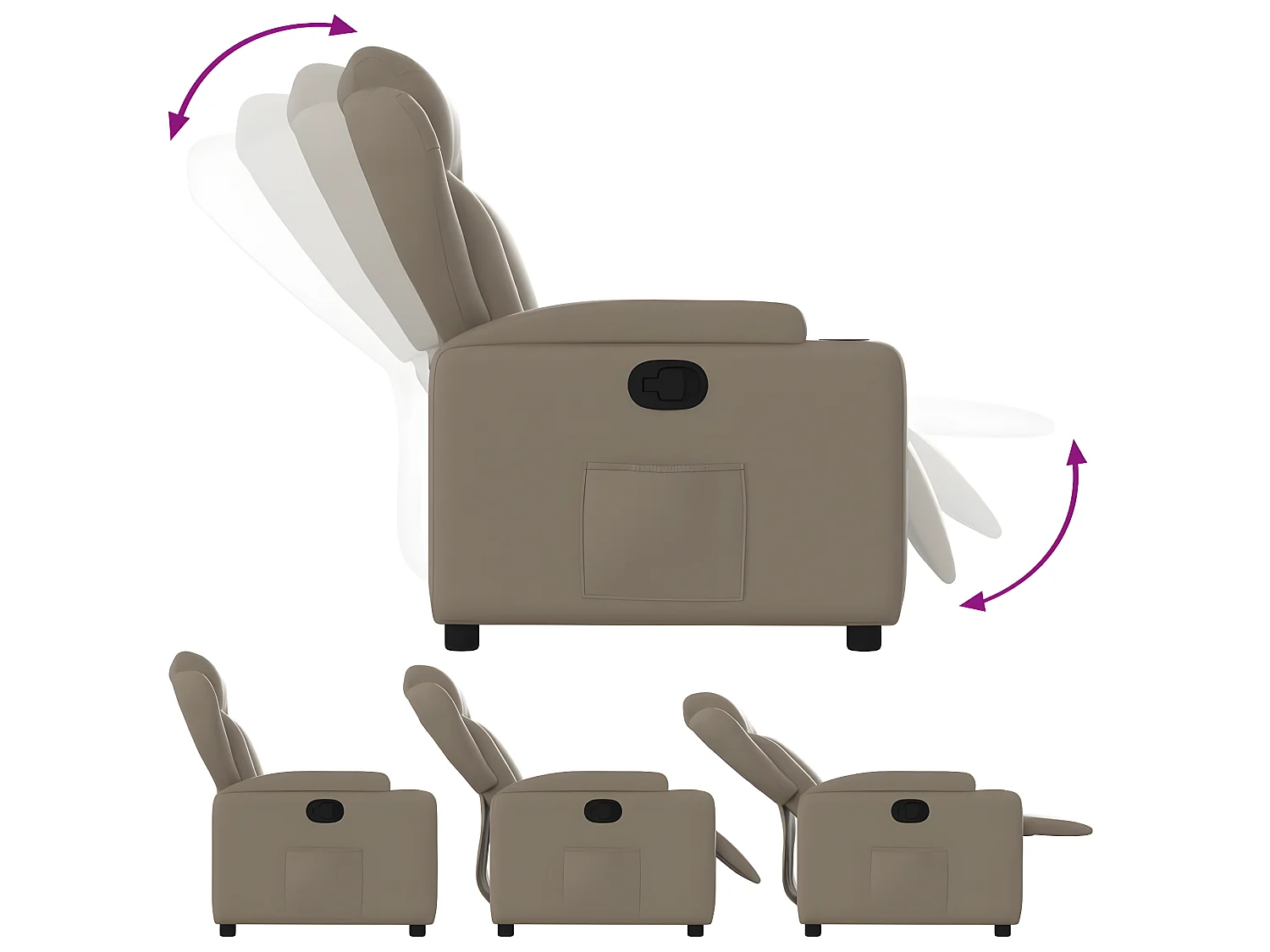 Fauteuil inclinable Cappuccino Similicuir