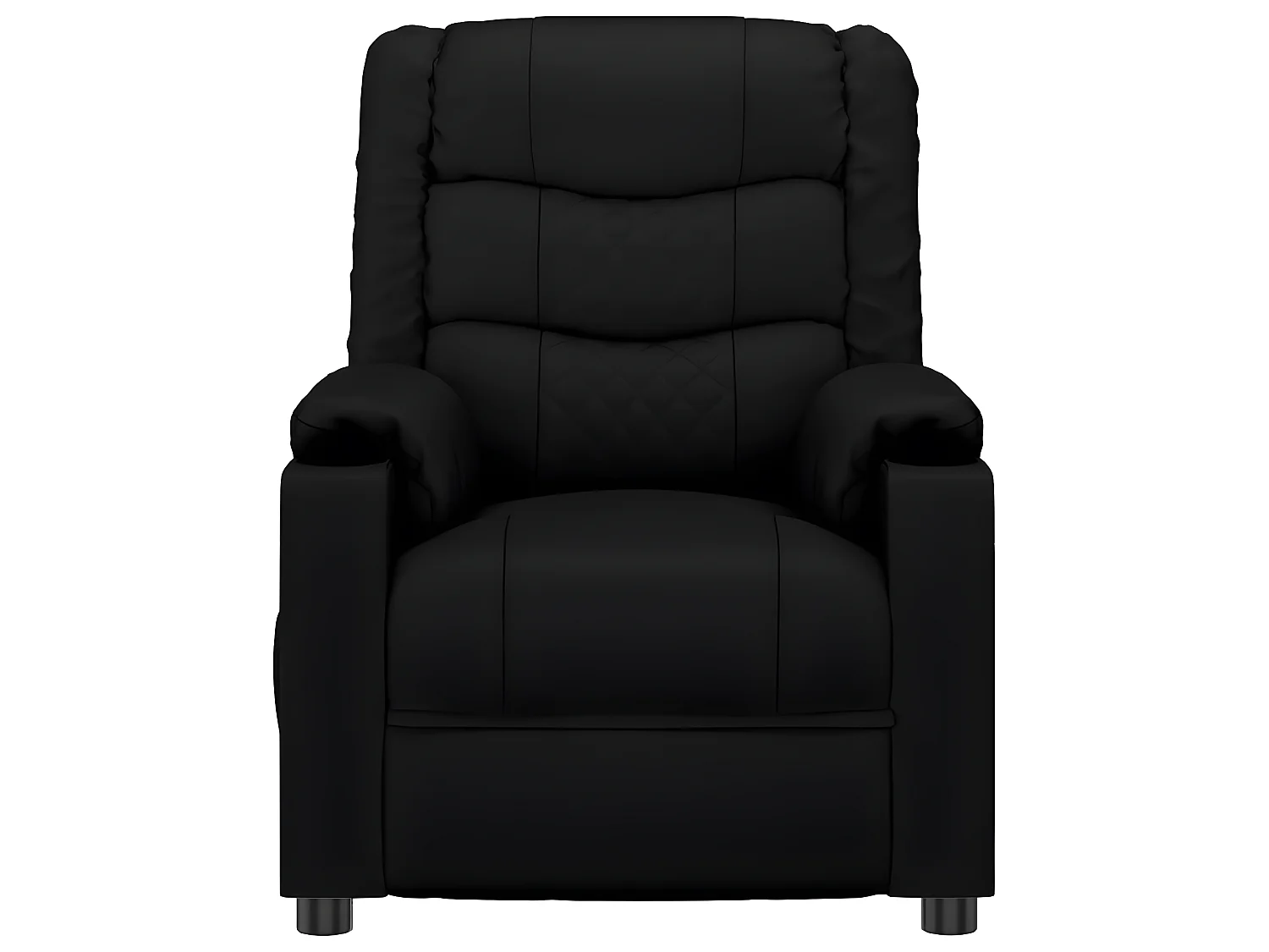 Poltrona reclinabile in ecopelle nera