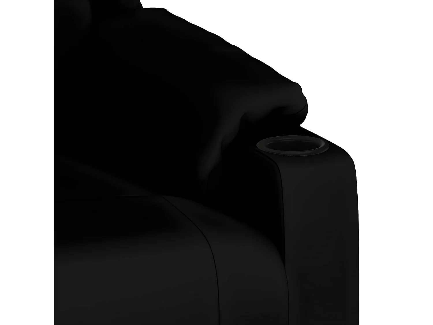 Poltrona reclinabile in ecopelle nera