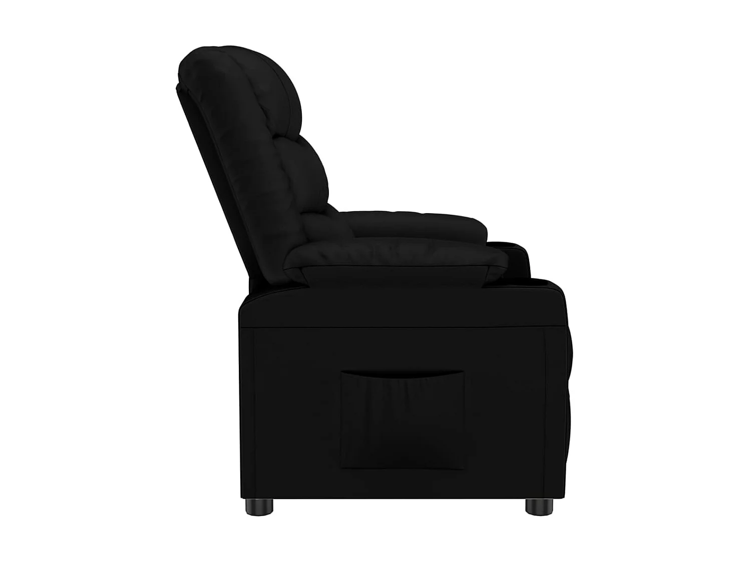 Poltrona reclinabile in ecopelle nera