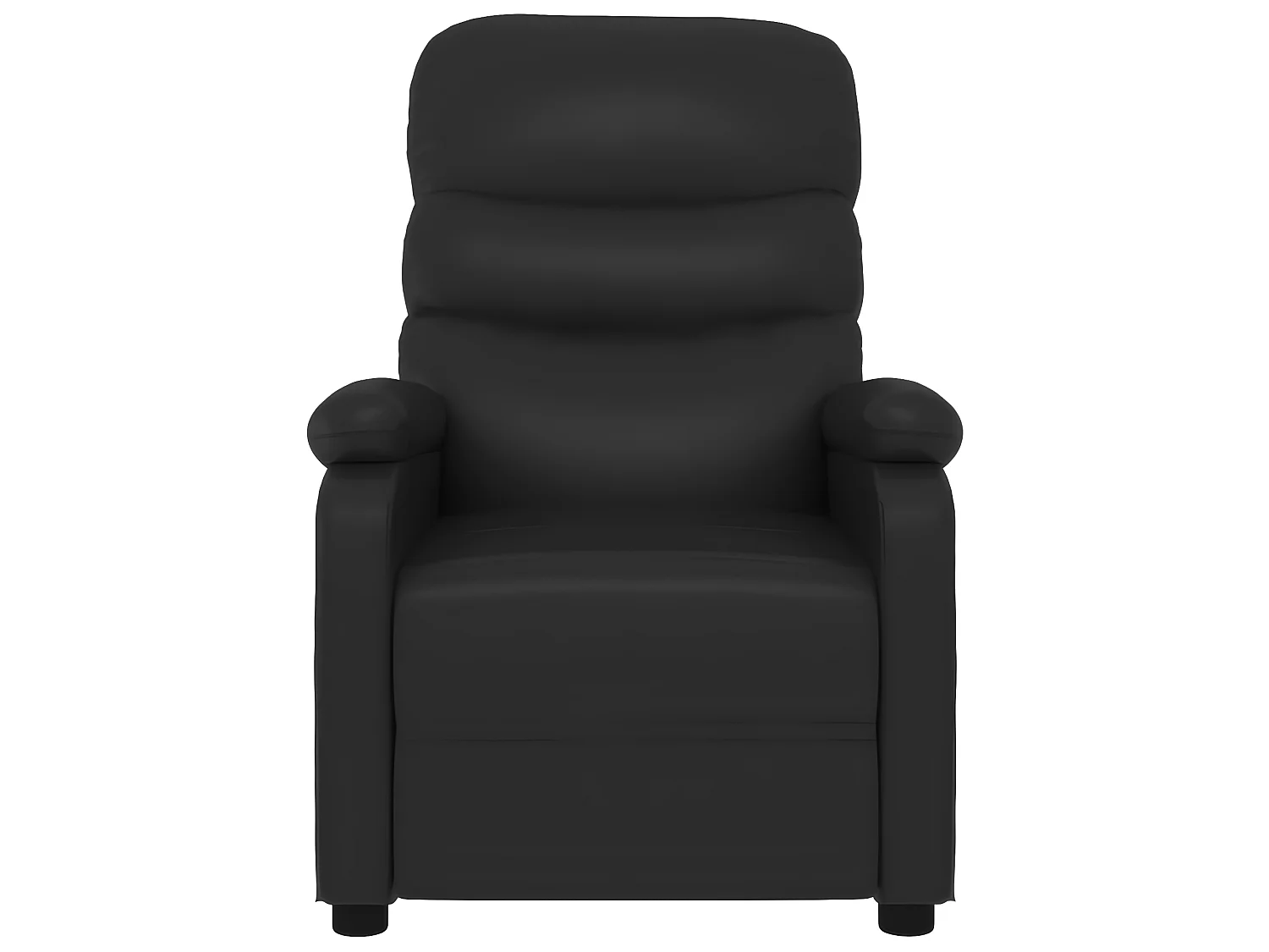 Sillón reclinable eléctrico de piel sintética negro