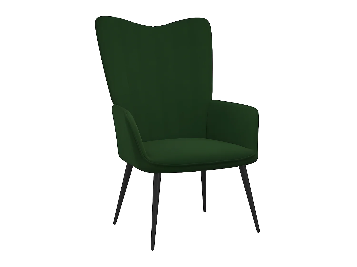 Chaise de relaxation Vert foncé Velours