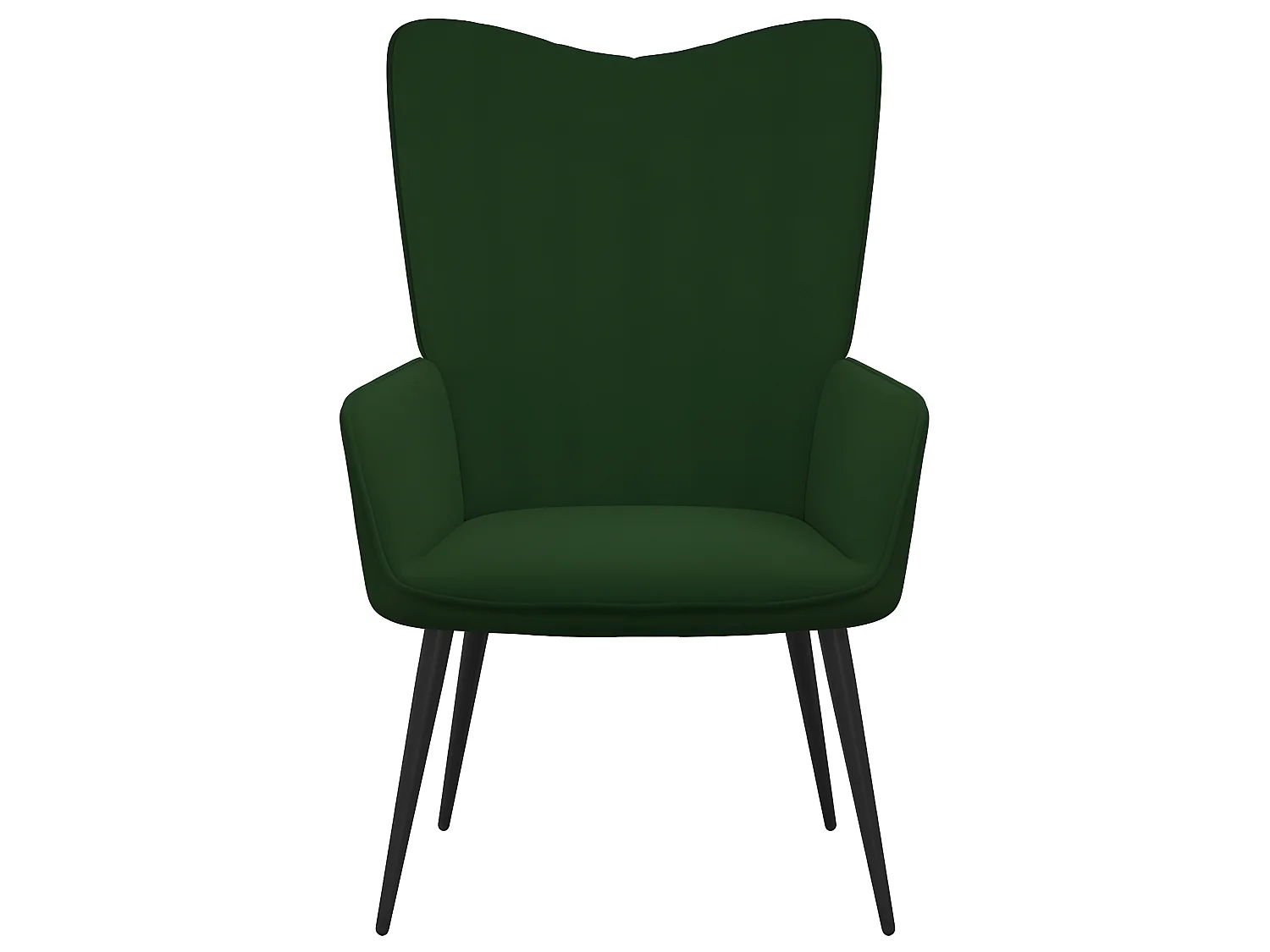 Chaise de relaxation Vert foncé Velours