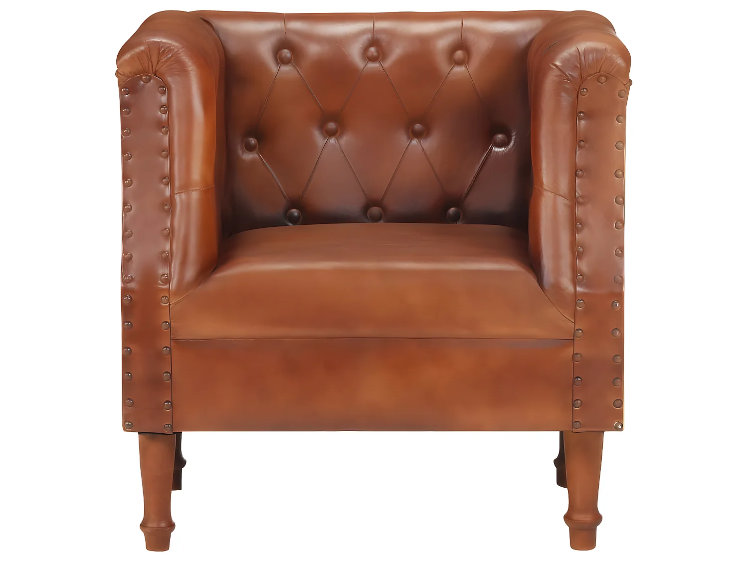 Fauteuil Marron Cuir véritable