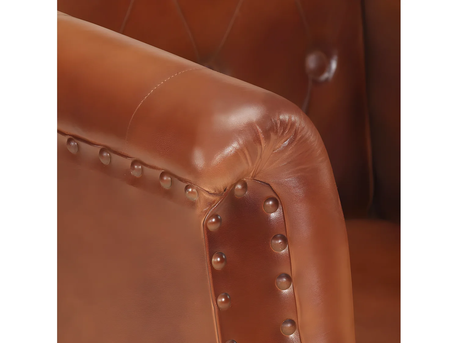 Fauteuil Marron Cuir véritable