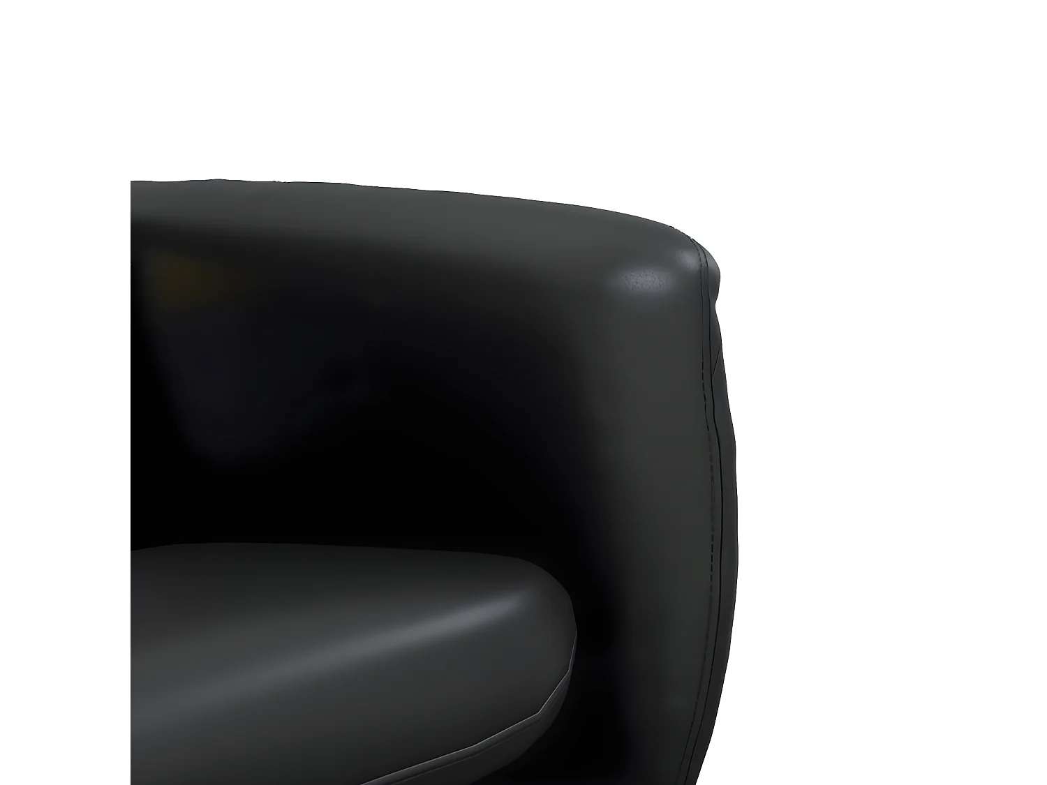 Fauteuil inclinable de massage avec repose-pied noir similicuir