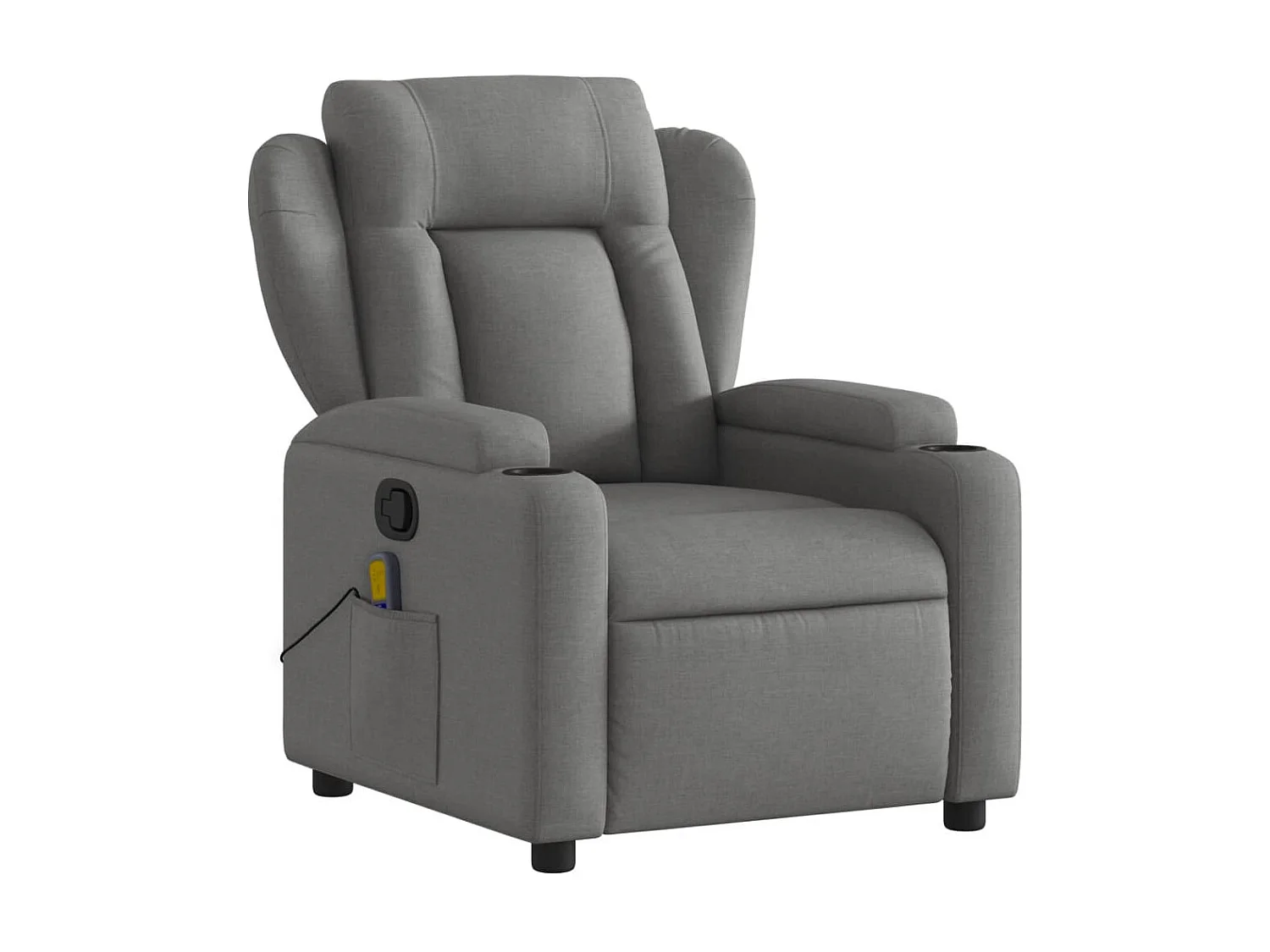 Fauteuil de massage inclinable Gris foncé Tissu