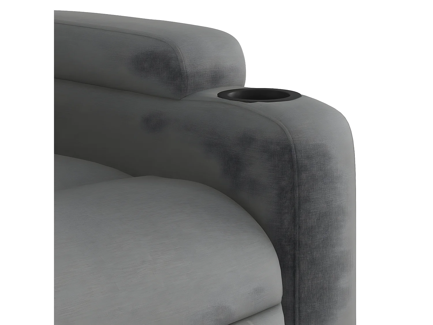 Fauteuil de massage inclinable Gris foncé Tissu