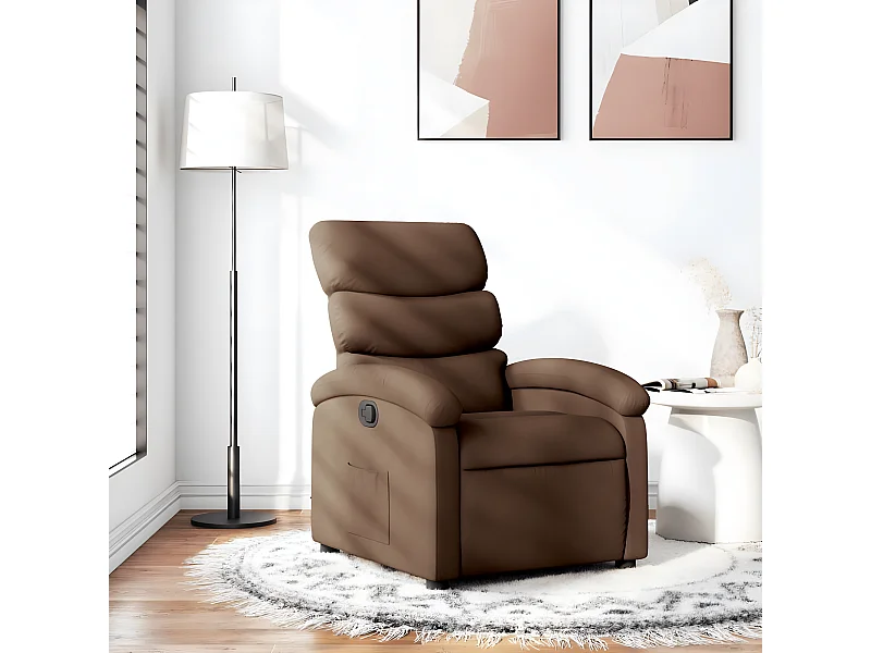 Fauteuil inclinable Marron Tissu