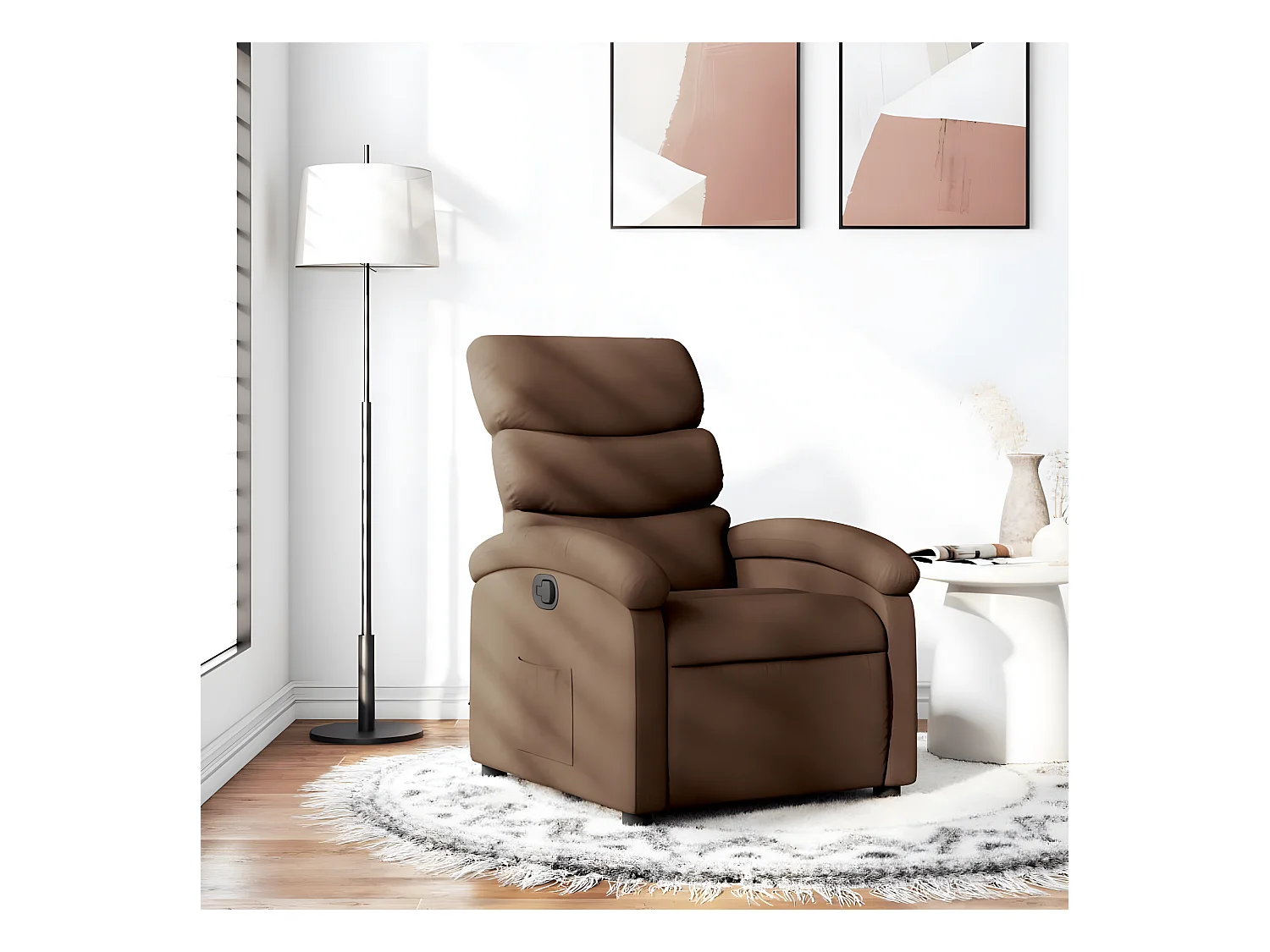 Fauteuil inclinable Marron Tissu