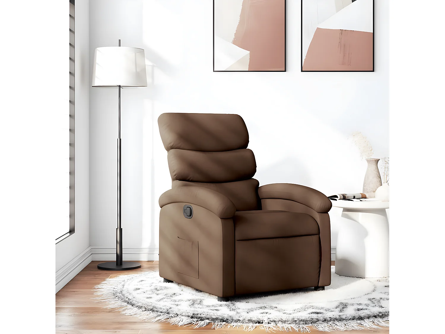 Fauteuil inclinable Marron Tissu