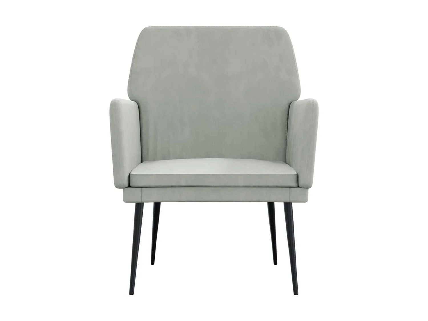 Sillón Gris claro 62x79x79 cm Terciopelo