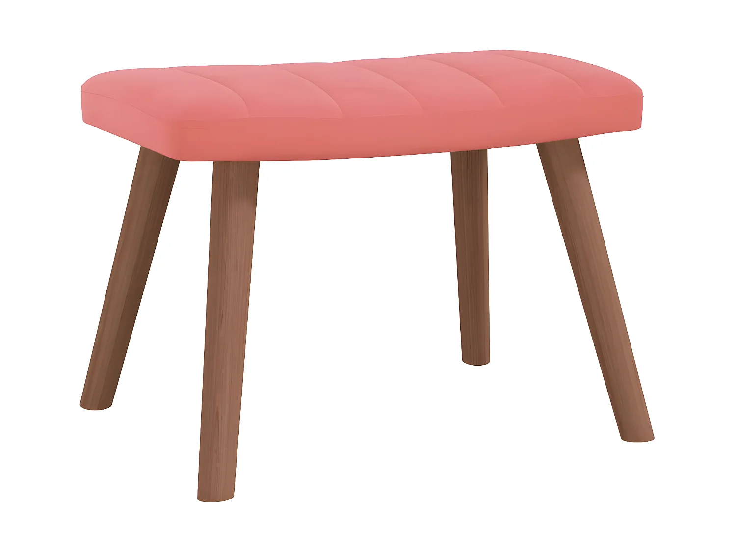 Poltrona relax con poggiapiedi Velluto Rosa