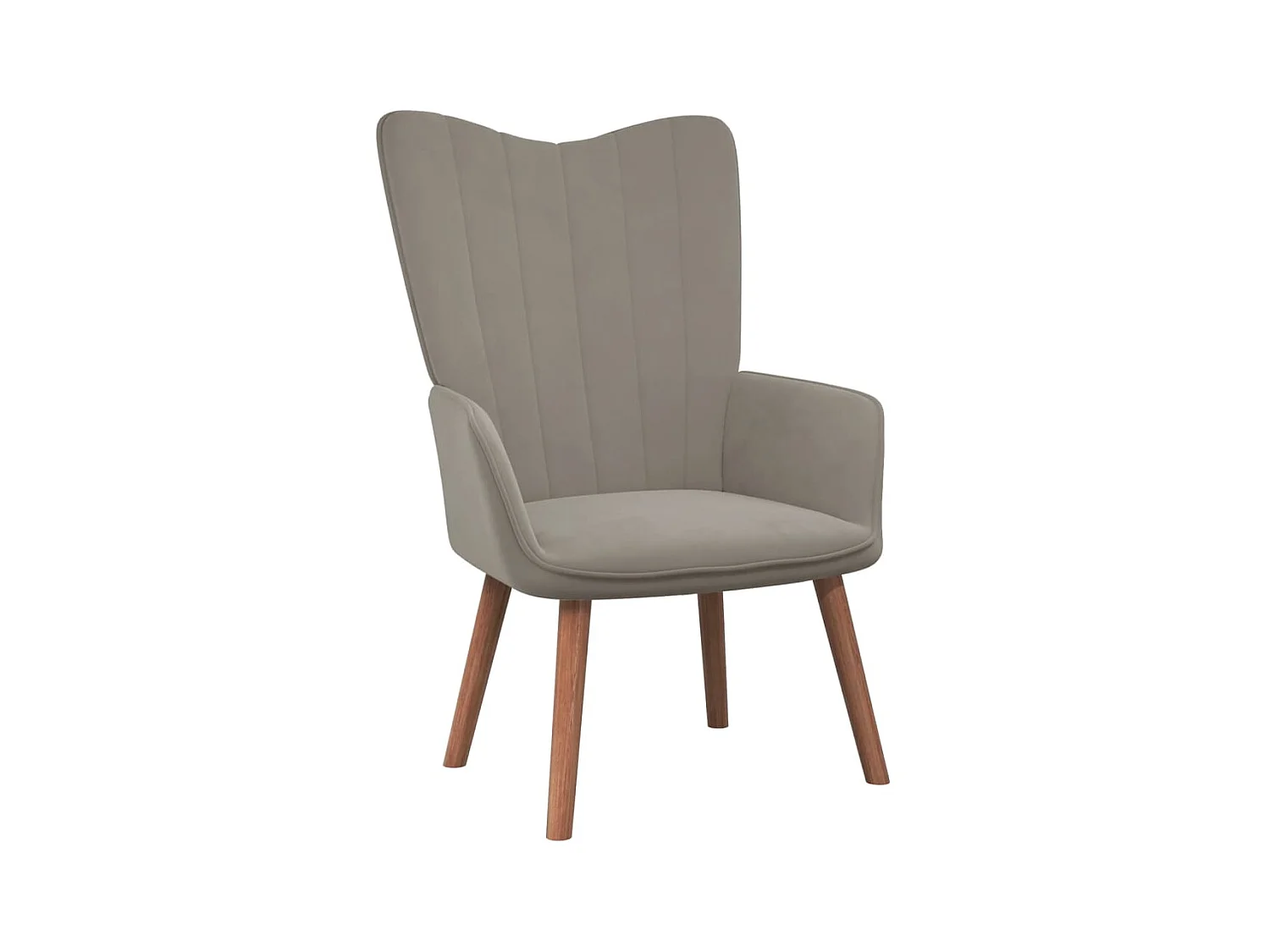 Chaise de relaxation Gris clair Velours