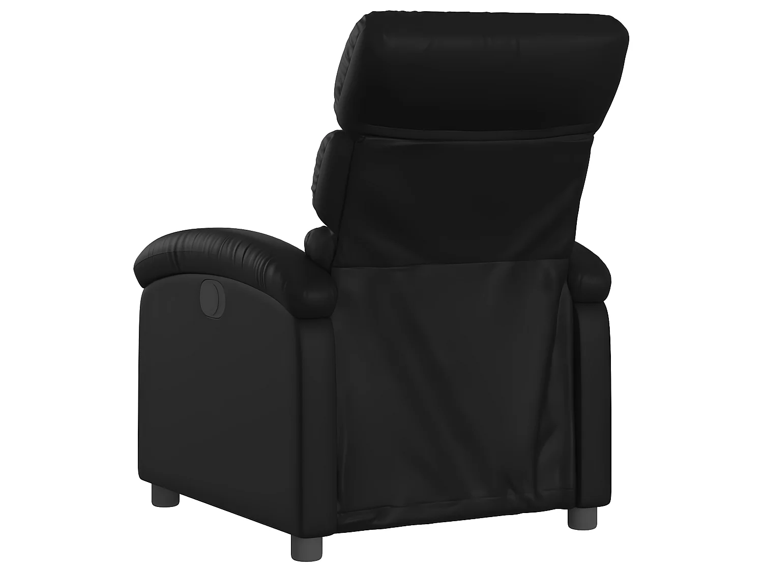 Silla reclinable de piel sintética negra