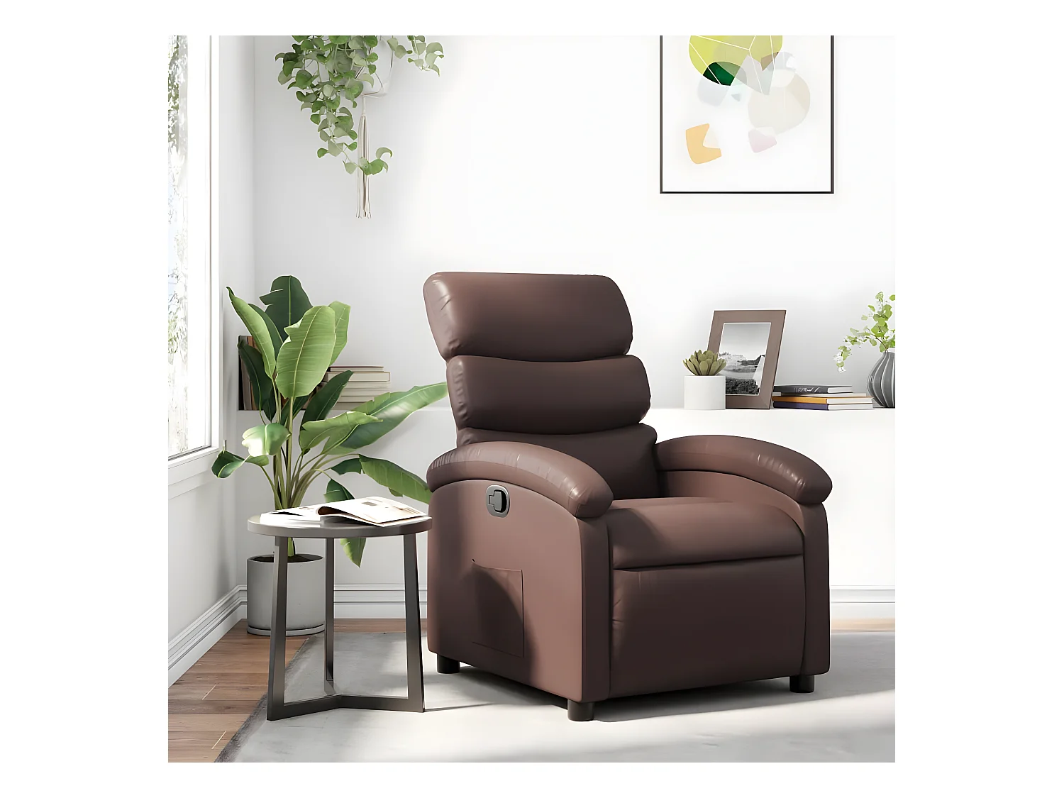 Fauteuil inclinable Marron Similicuir