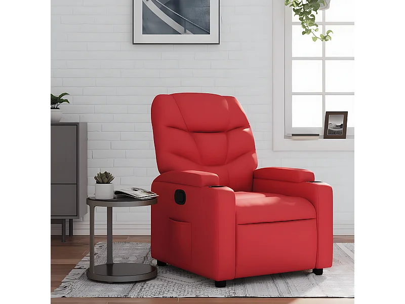 Fauteuil inclinable Rouge Similicuir
