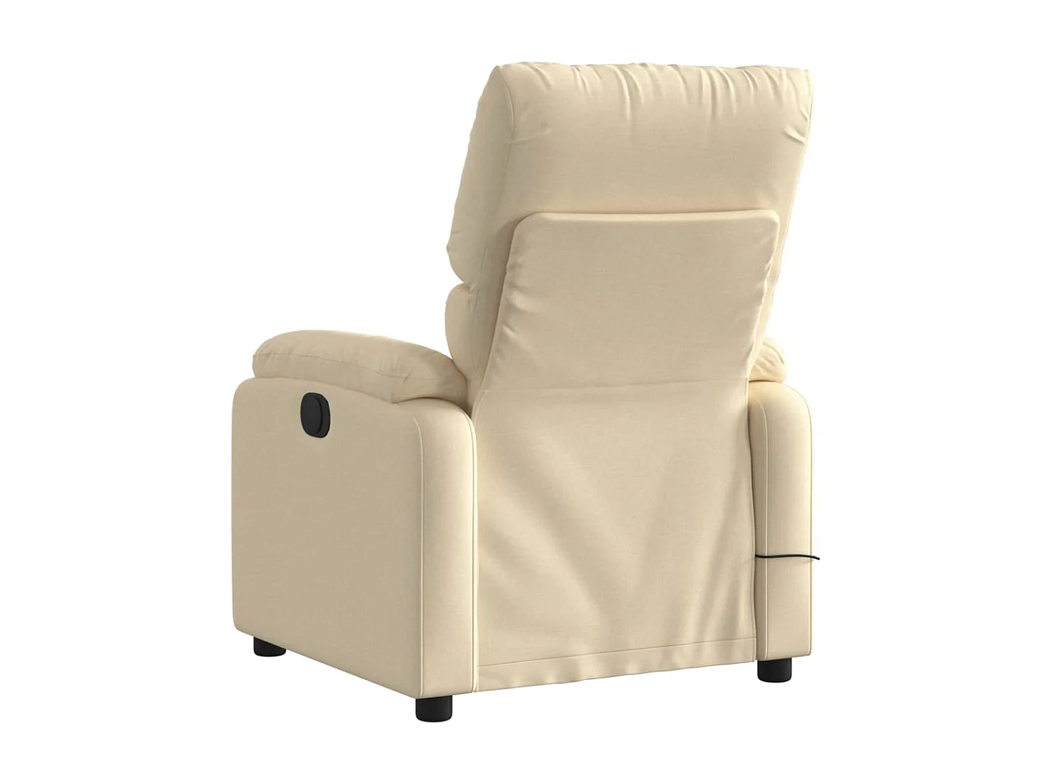 Fauteuil de massage inclinable Crème Tissu