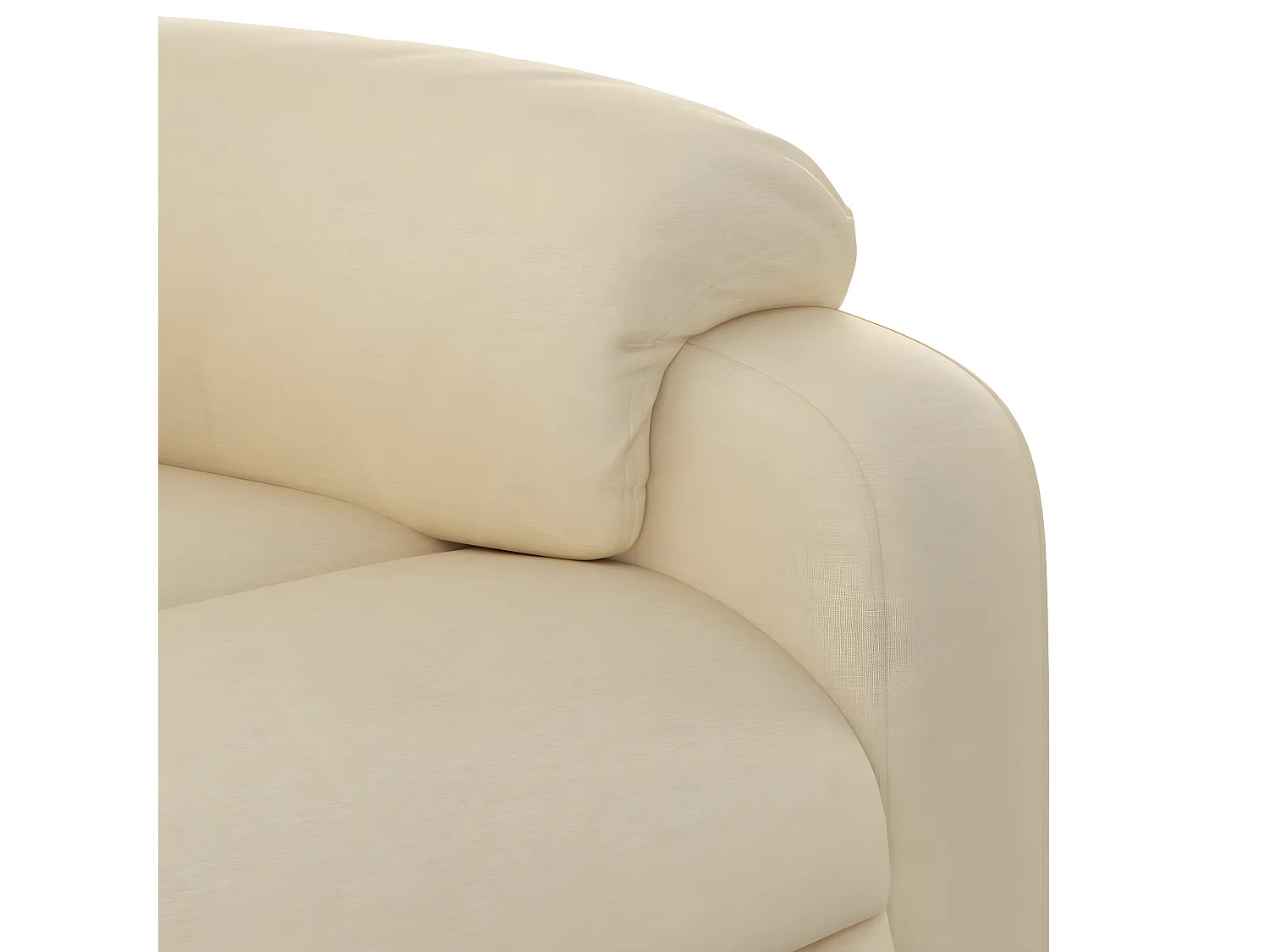 Fauteuil de massage inclinable Crème Tissu