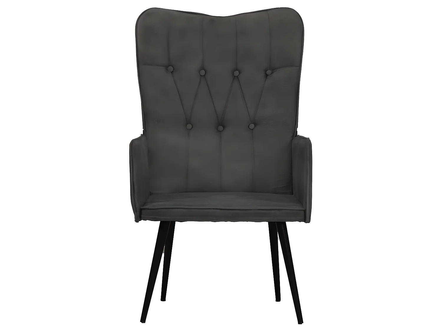 Poltroncina con schienale in tela nera