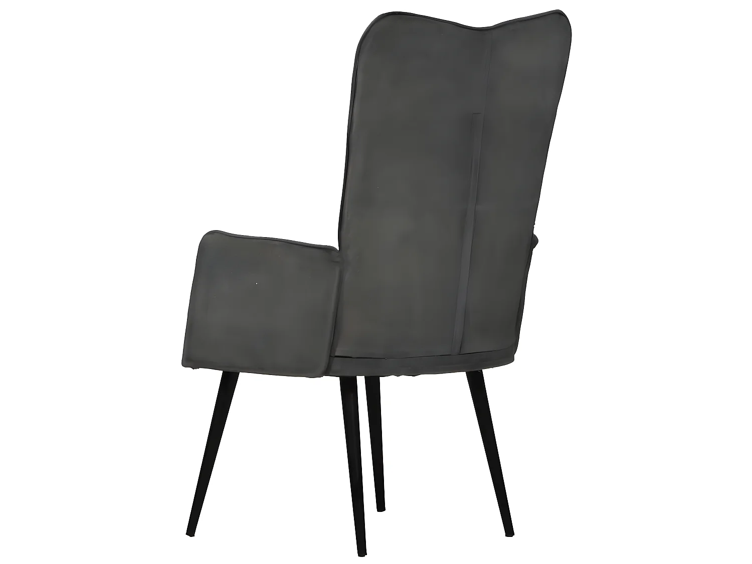 Poltroncina con schienale in tela nera