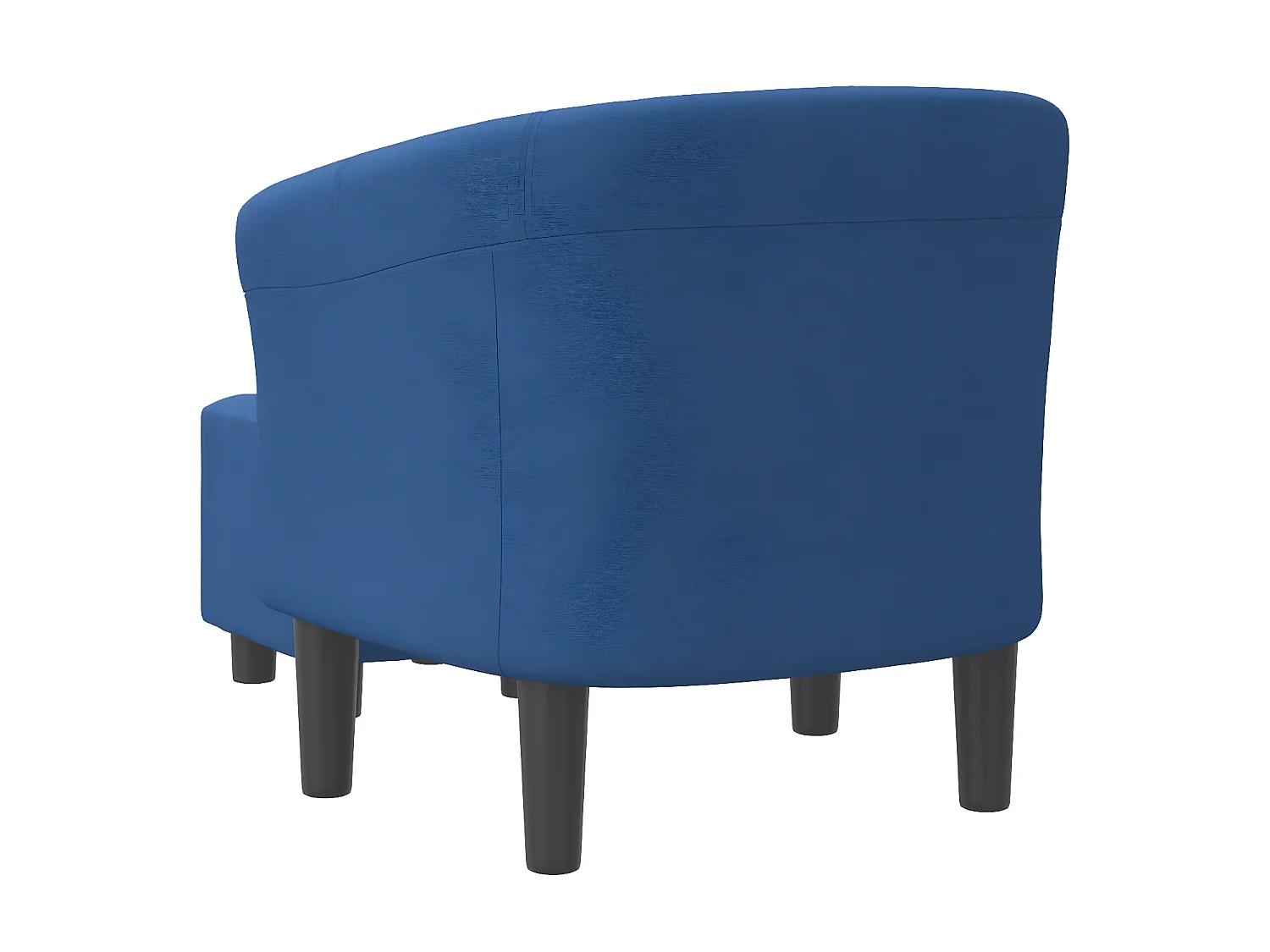 Fauteuil cabriolet avec repose-pied bleu tissu