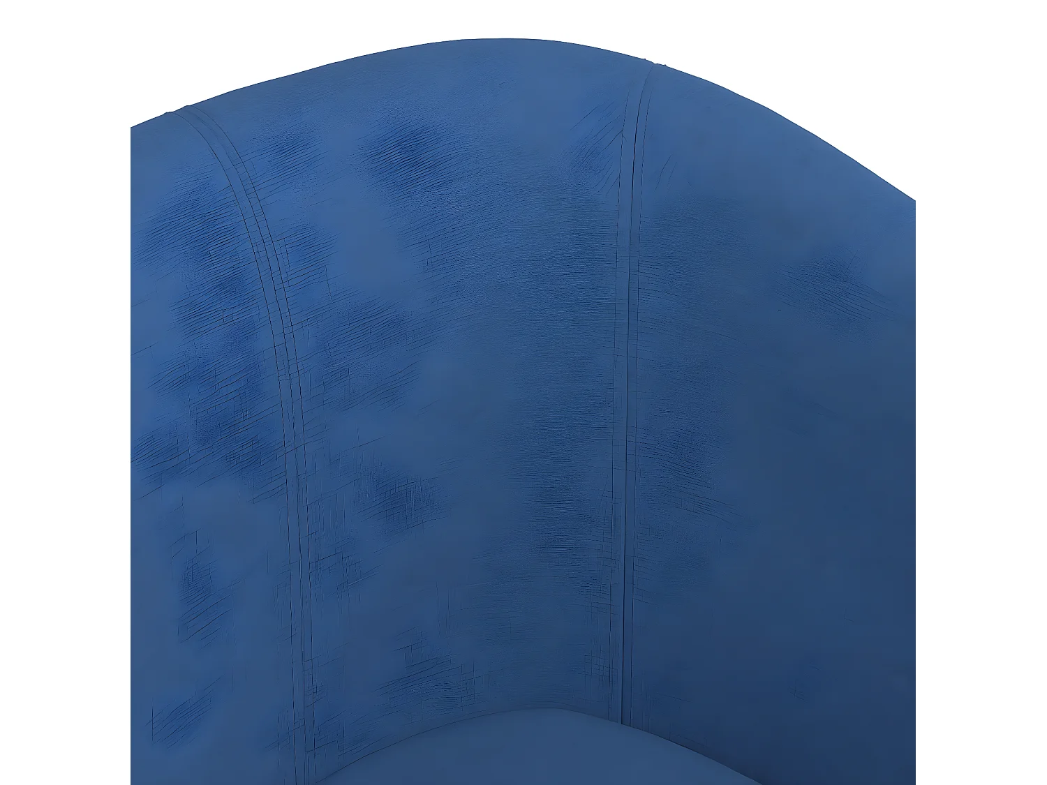 Fauteuil cabriolet avec repose-pied bleu tissu