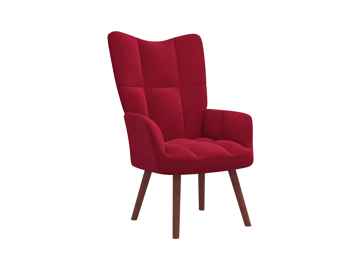 Chaise de relaxation Rouge bordeaux Velours
