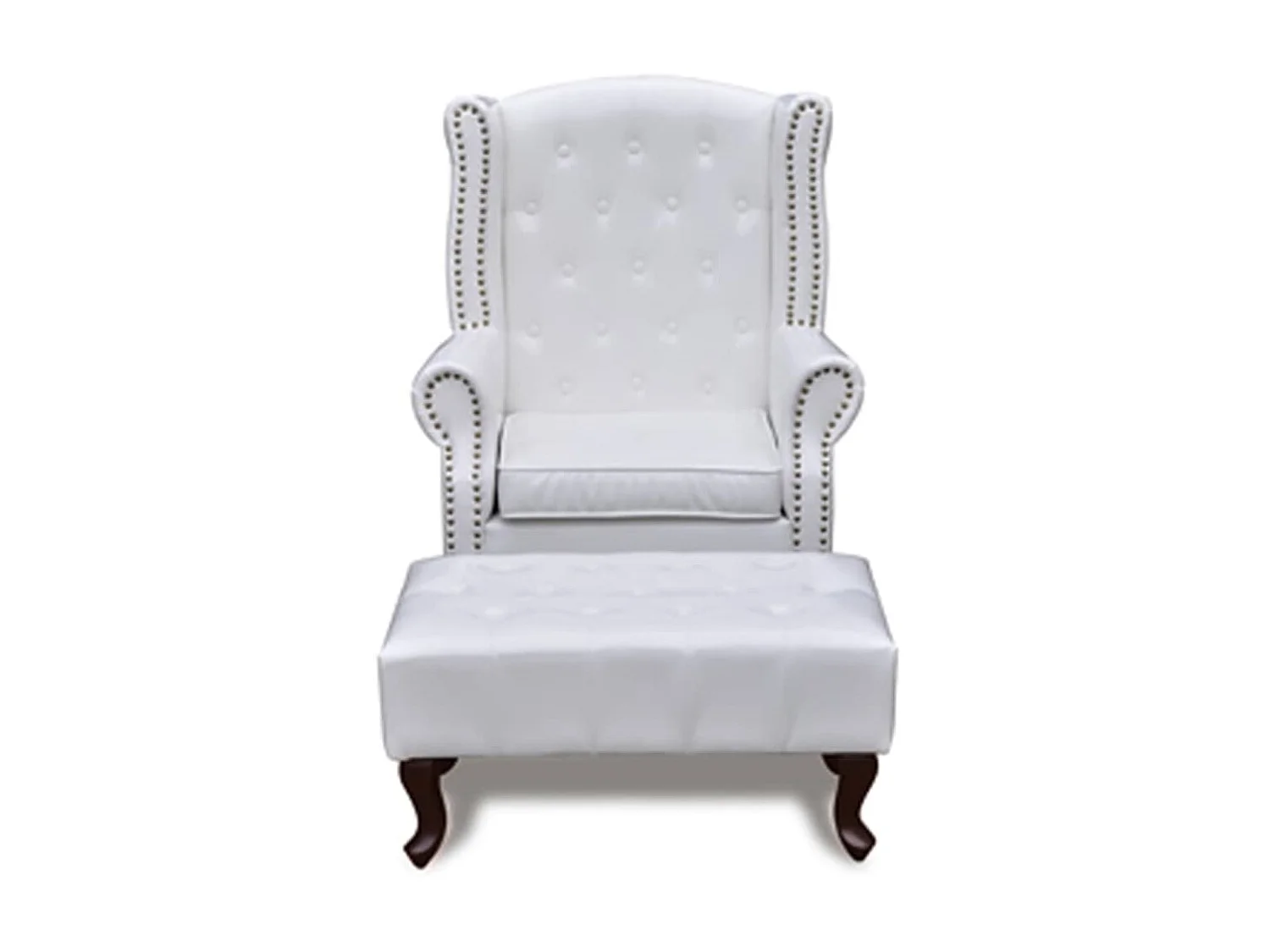 Sessel mit Ottomane Weiß