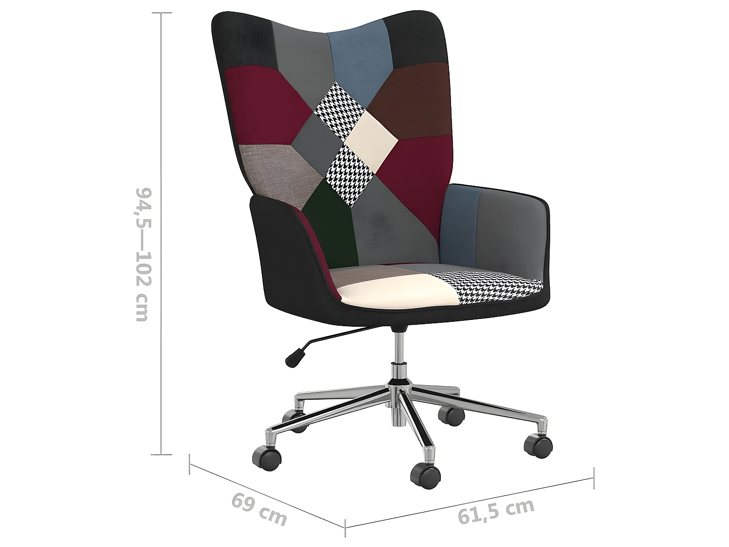 Poltrona relax in tessuto Patchwork