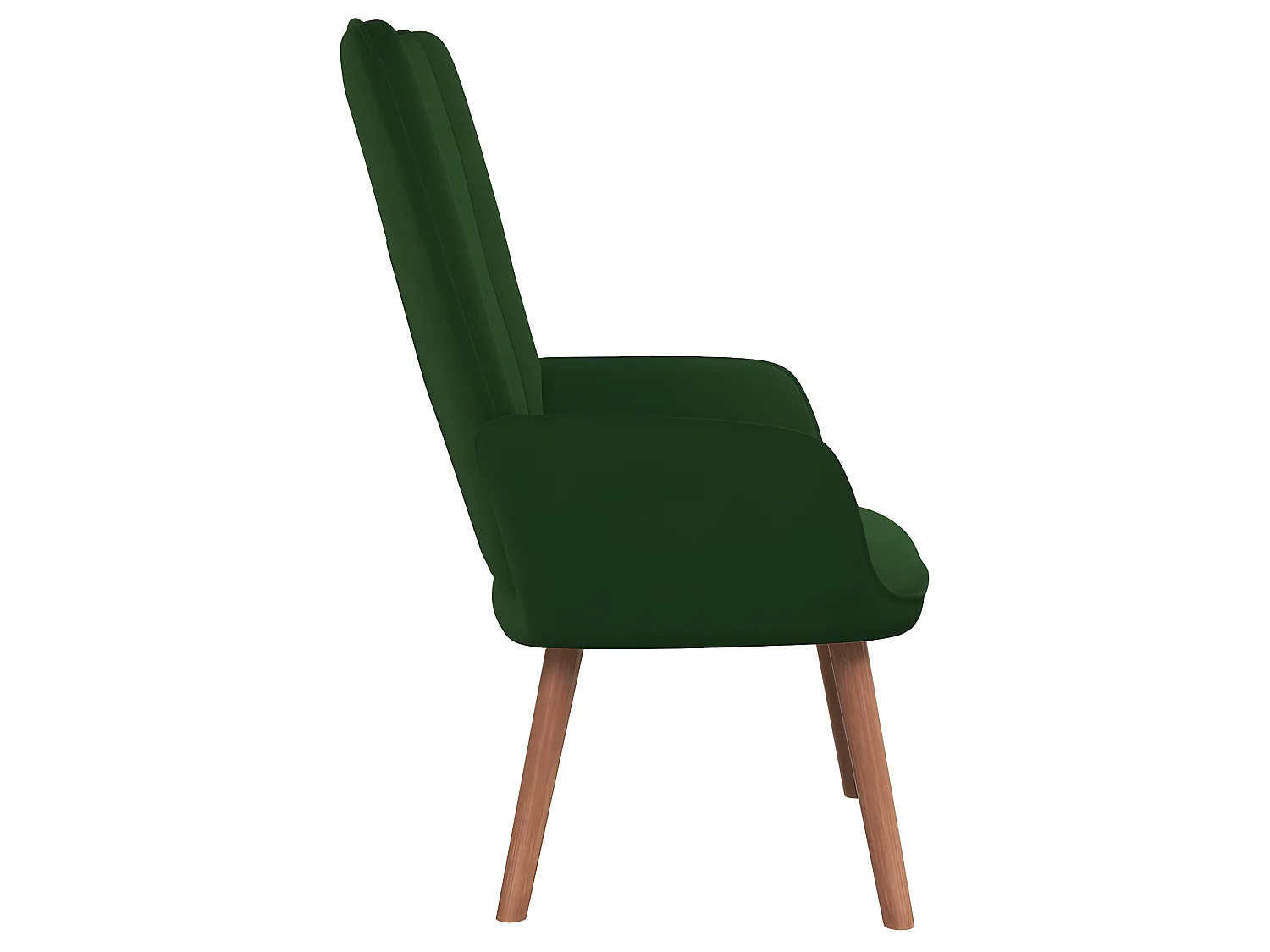 Chaise de relaxation Vert foncé Velours