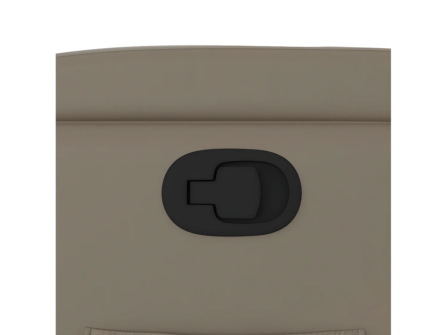 Sillón reclinable de piel sintética Cappuccino