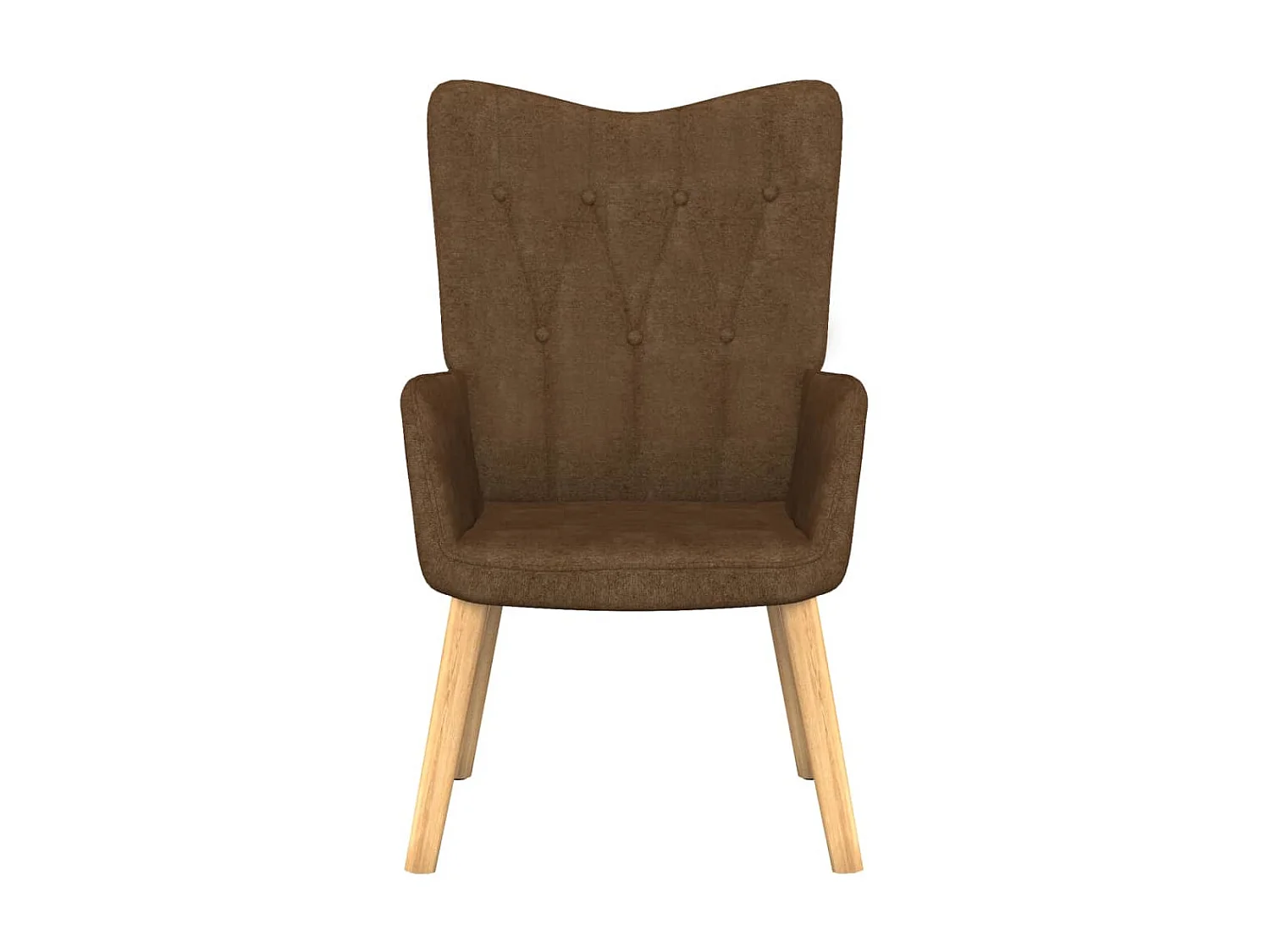 Chaise de relaxation avec tabouret Marron Tissu