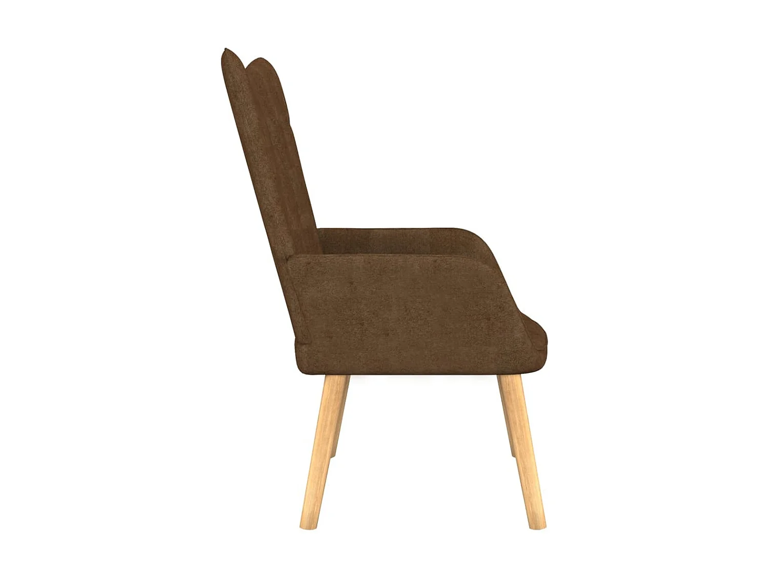 Chaise de relaxation avec tabouret Marron Tissu