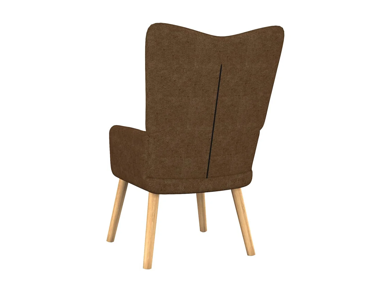Chaise de relaxation avec tabouret Marron Tissu