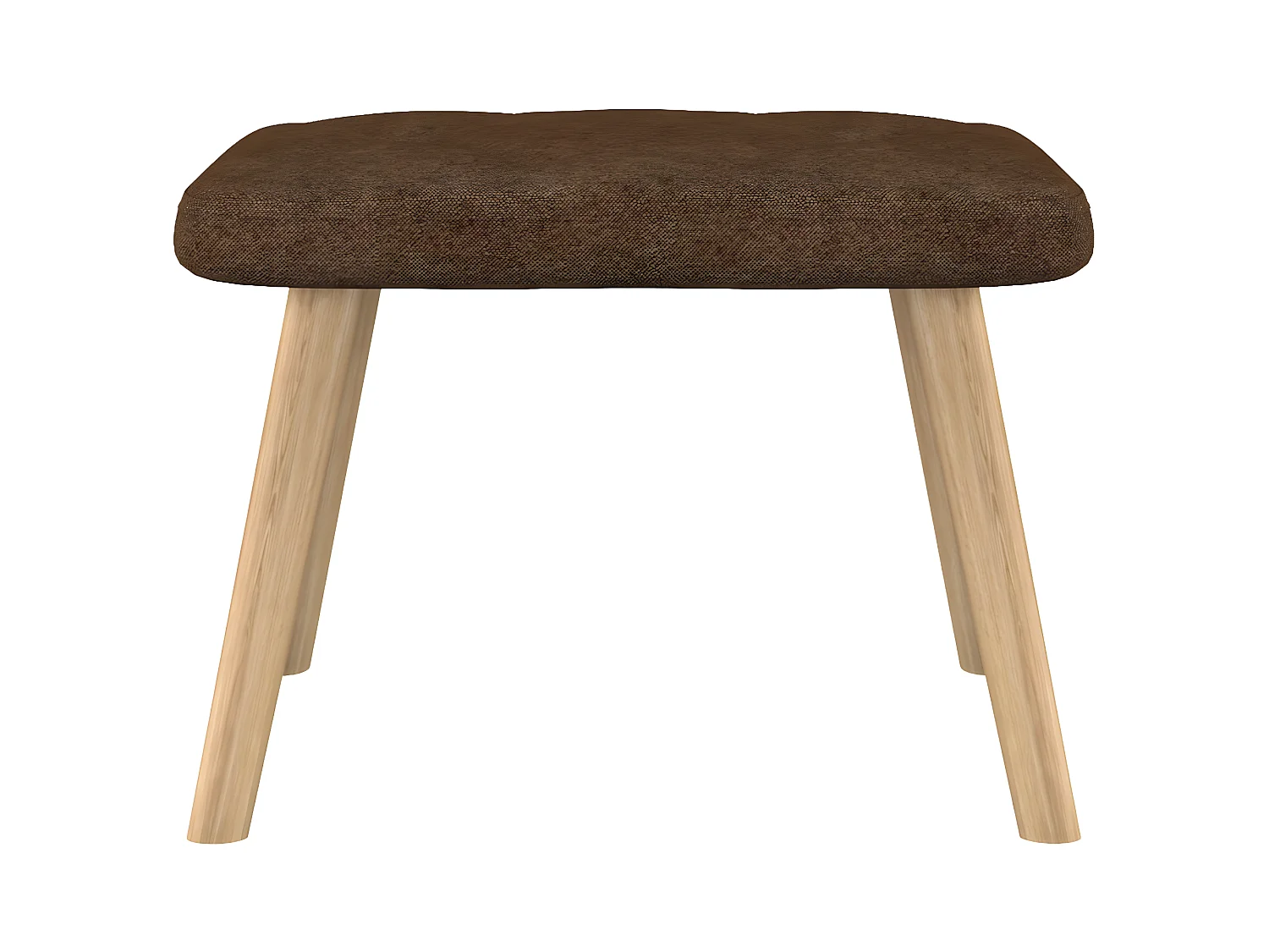 Chaise de relaxation avec tabouret Marron Tissu