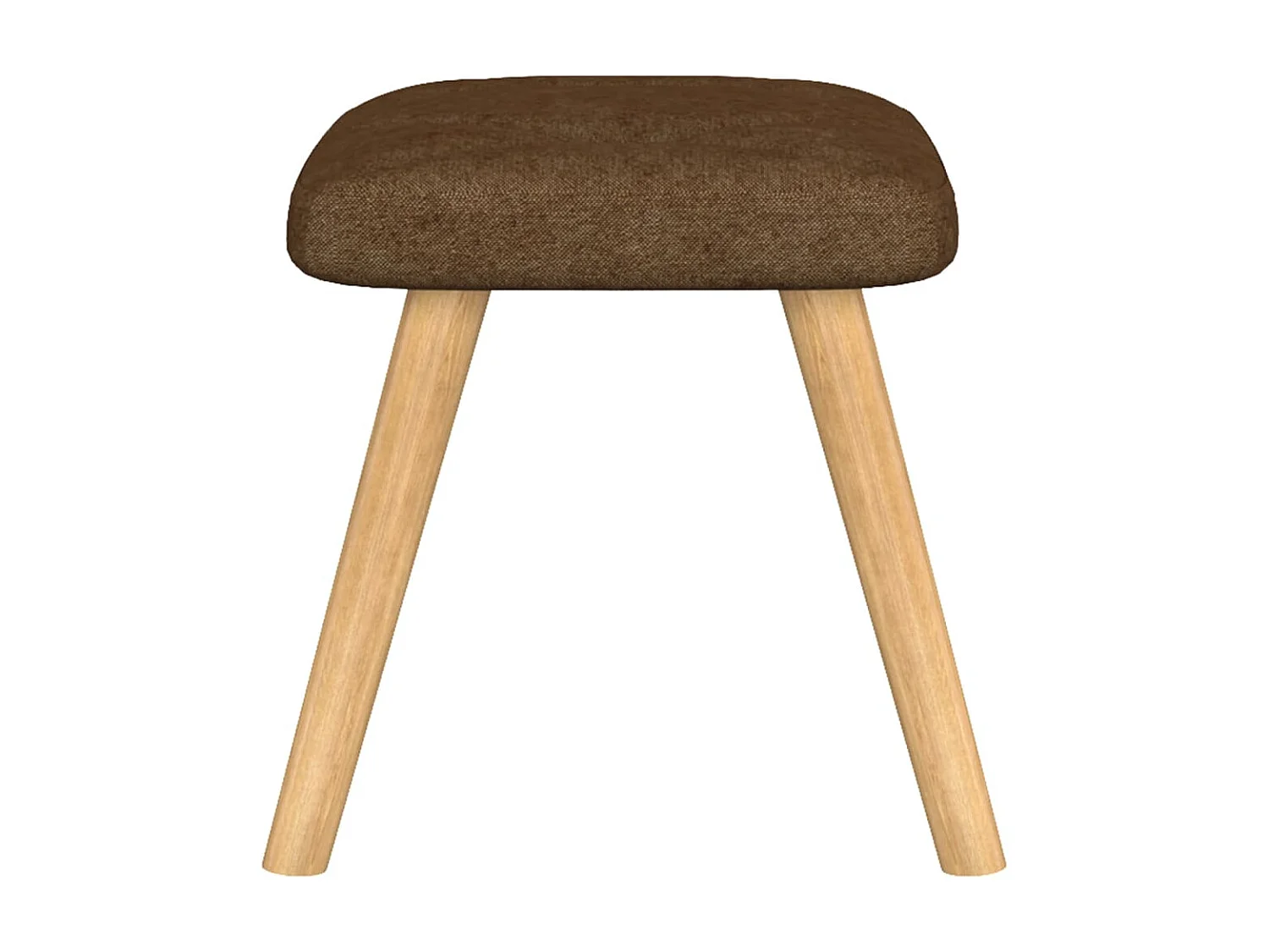 Chaise de relaxation avec tabouret Marron Tissu