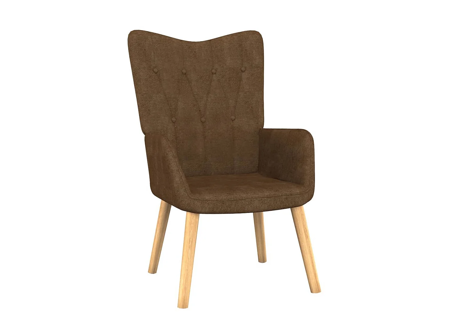 Chaise de relaxation avec tabouret Marron Tissu