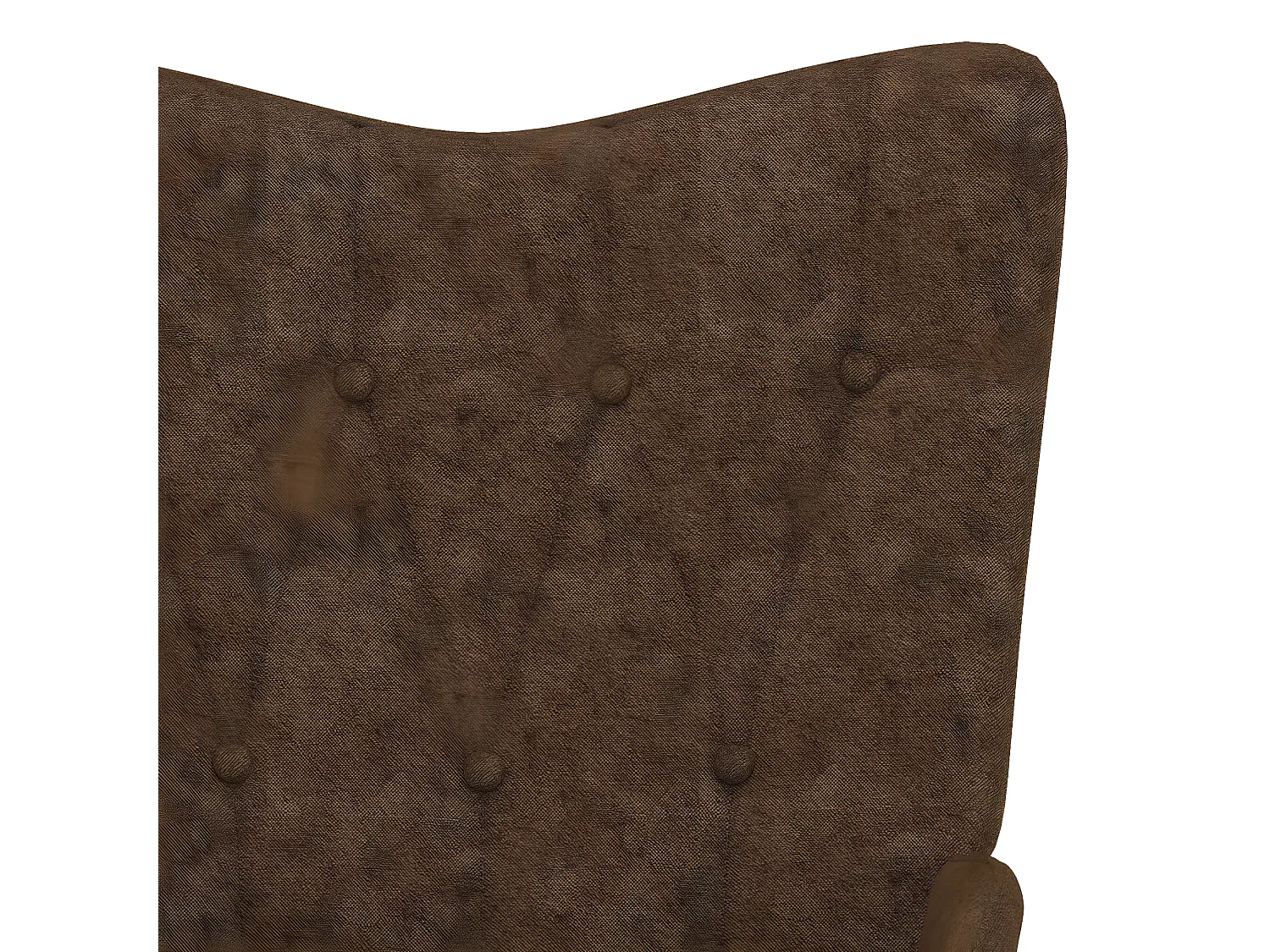 Chaise de relaxation avec tabouret Marron Tissu